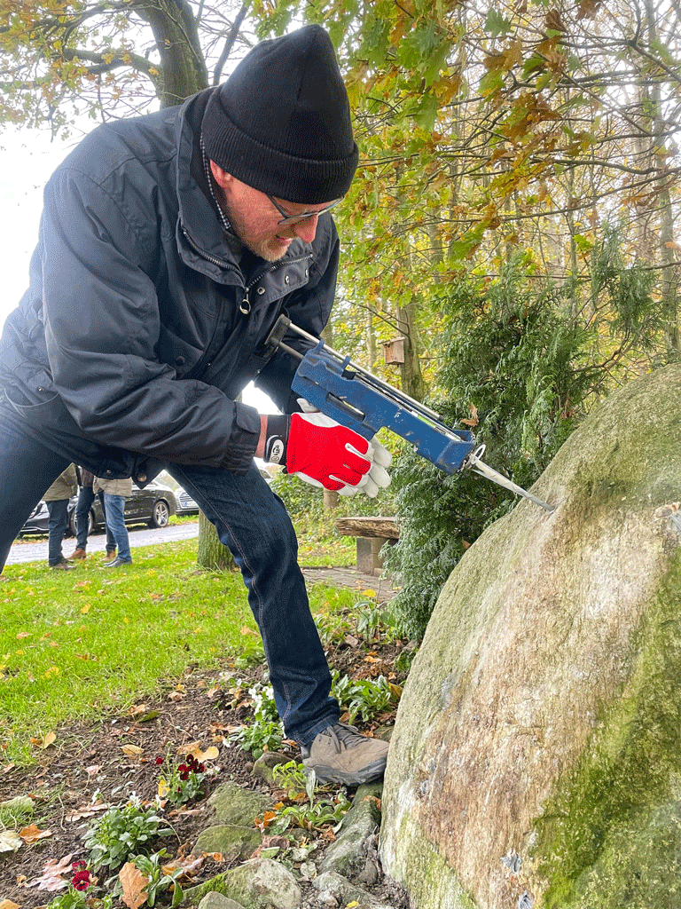Laurenz Drees bei der Arbeit